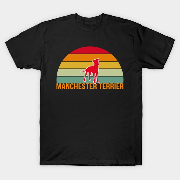 Manchester Terrier Vintage Silhouette T-Shirt by seifou252017